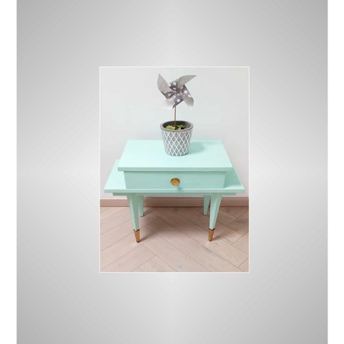 Chevet ancien relooké, chevet vintage, meuble d'appoint, table de nuit relookée, console