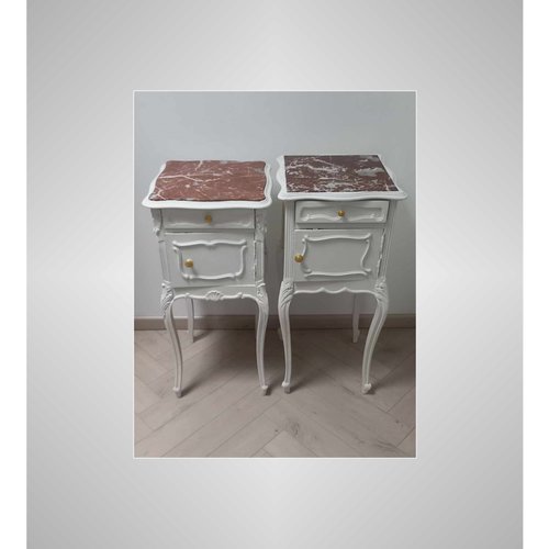 Chevet ancien relooké, chevet vintage, meuble d'appoint, table de nuit relookée, console
