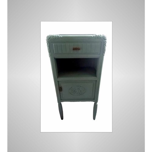 Chevet ancien relooké, chevet vintage, meuble d'appoint, table de nuit relookée, console