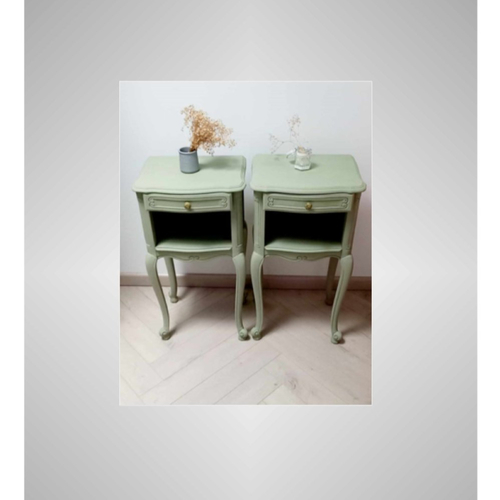 Chevet ancien relooké, chevet vintage, meuble d'appoint, table de nuit relookée, console