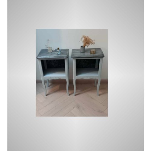 Chevet ancien relooké, chevet vintage, meuble d'appoint, table de nuit relookée, console