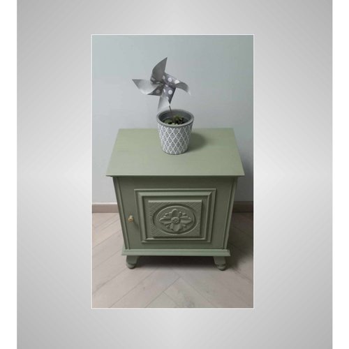 Chevet ancien relooké, chevet vintage, meuble d'appoint, table de nuit relookée, console