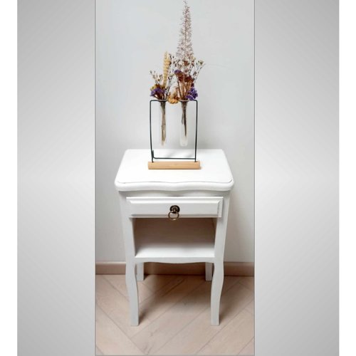 Chevet ancien relooké, chevet vintage, meuble d'appoint, table de nuit relookée, console
