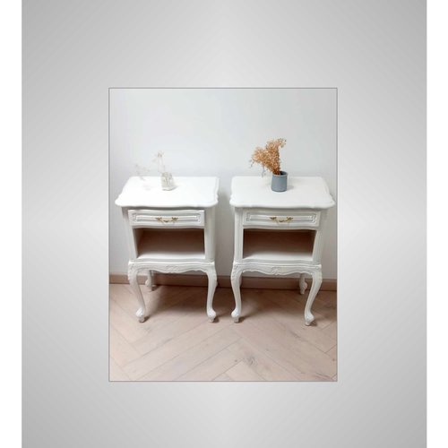 Chevet ancien relooké, chevet vintage, meuble d'appoint, table de nuit relookée, console