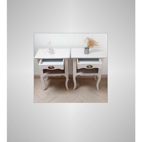 Chevet ancien relooké, chevet vintage, meuble d'appoint, table de nuit relookée, console