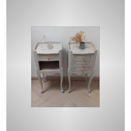 Chevet ancien relooké, chevet vintage, meuble d'appoint, table de nuit relookée, console