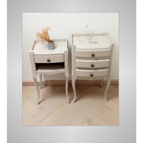 Chevet ancien relooké, chevet vintage, meuble d'appoint, table de nuit relookée, console
