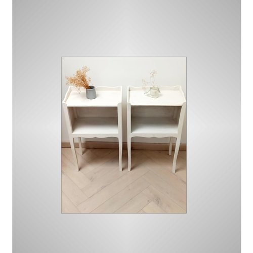 Chevet ancien relooké, chevet vintage, meuble d'appoint, table de nuit relookée, console