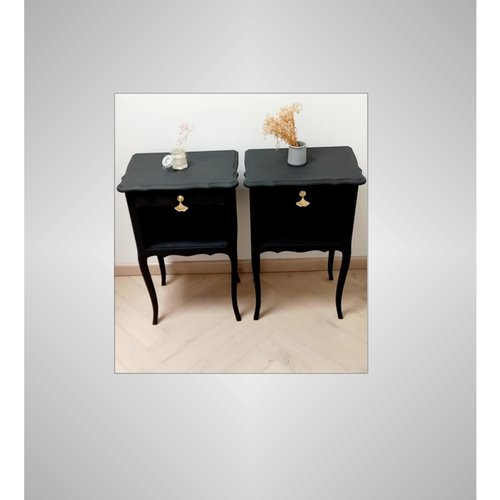 Chevet ancien relooké, chevet vintage, meuble d'appoint, table de nuit relookée, console