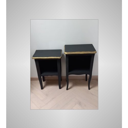 Chevet ancien relooké, chevet vintage, meuble d'appoint, table de nuit relookée, console