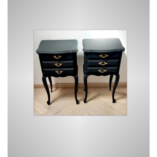 Chevet ancien relooké, chevet vintage, meuble d'appoint, table de nuit relookée, console