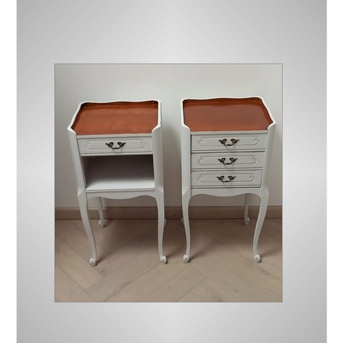 Chevet ancien relooké, chevet vintage, meuble d'appoint, table de nuit relookée, console