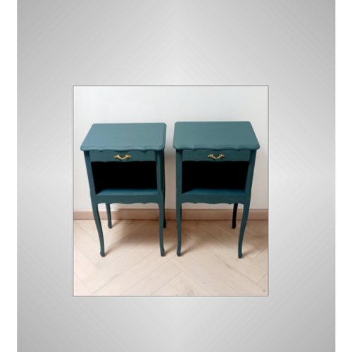 Chevet ancien relooké, chevet vintage, meuble d'appoint, table de nuit relookée, console