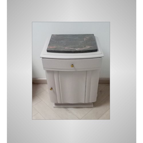 Chevet ancien relooké, chevet vintage, meuble d'appoint, table de nuit relookée, console