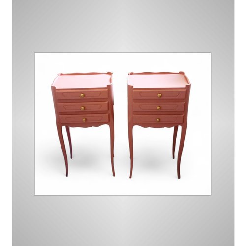 Chevet ancien relooké, chevet vintage, meuble d'appoint, table de nuit relookée, console