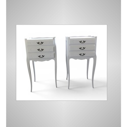Chevet ancien relooké, chevet vintage, meuble d'appoint, table de nuit relookée, console