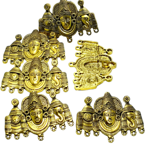 Lot de 6 pendentifs connecteurs chandeliers incas dorés, connecteur chandelier métal, pendentif séparateur fantaisie doré,