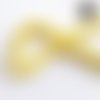 Perles en verre  à facettes abaque couleur jaune   - 8x6 mm - lot de 10