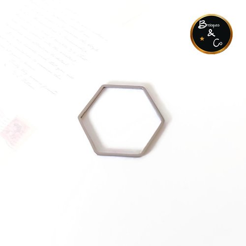 Connecteur bijou hexagonal en acier inoxydable