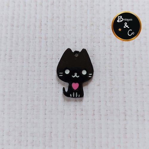 Pendentif / breloque chat couleur noir