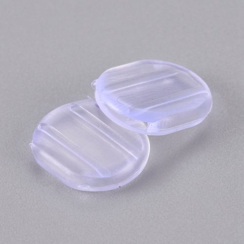Coussinet de confort pour support boucle d'oreille à clip - silicone - lot de 2