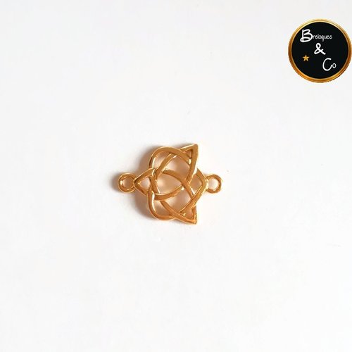 Connecteur noeud celtique en métal doré