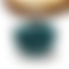 Bague globe en verre microbilles turquoises par breloques et cie