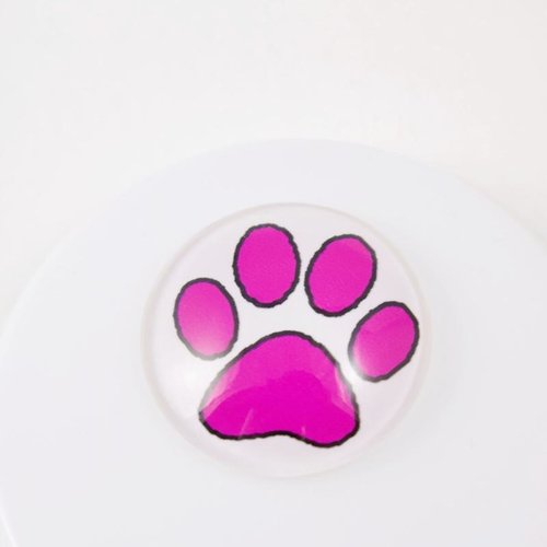 Cabochon Verre Patte De Chien Chat Rose 25mm Nature Un Grand Marche