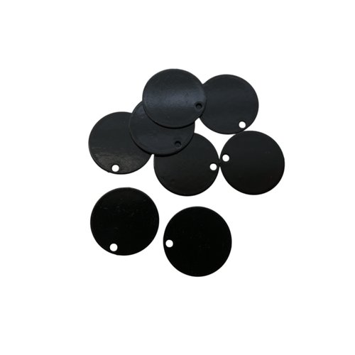 10 sequins pastilles ronds 12 mm noir (8ssq116)