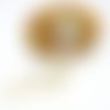 2 breloques perroquet 30*10mm doré et émail blanc (8sbd68) 