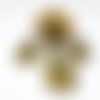 10 connecteurs ethnique forme goutte évasée 35*19.5mm couleur bronze (uscb06) 