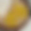2 pendentifs goutte spirale - 37*24mm - jaune (8sb23)