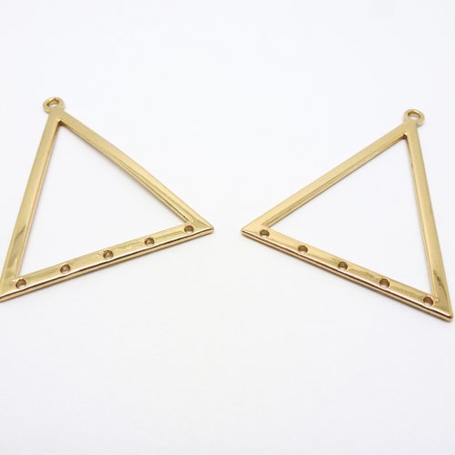 4 chandeliers triangle, supports pour boucles d'oreilles - 39*31mm - doré (8scd77)