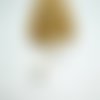 4 breloques goutte perle blanche acrylique 10*17mm, attache dorée - breloques baroque (kp01)