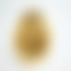 1 pendentif rond beige marbré 51*45mm, acrylique (8sbr28)