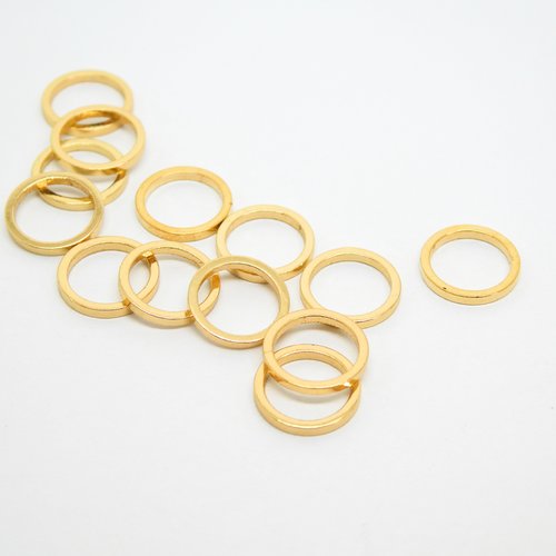 10 connecteurs anneaux fermés ronds 8mm plaqué or (kcd10)