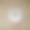 1 pendentif rond "oeil", étoiles 26*23mm doré et émail blanc - breloque ethnique oeil de protection blanc (wbd15)