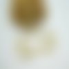 4 breloques lune texturée 23*16mm doré (8sbd247)