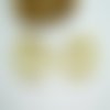 4 breloques martelées forme irrégulière 31*22mm doré - breloques ovales martelées (8sbd249)