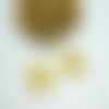 2 breloques soleil 19*17mm doré et strass (8sbd255)
