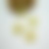 4 breloques ethniques forme irrégulière avec oeil, 15*14mm, doré (8sbd257)