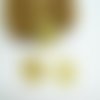 4 breloques ethniques ronde avec oeil, 15*12mm, doré (8sbd258)