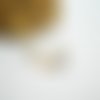 4 breloques goutte en acrylique blanche 14*8mm - attache dorée (kp04)