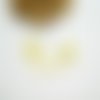 4 breloques coeur avec oeil noir 22*11mm doré (kbd67)