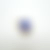 2 pendentifs ovales en verre facetté bleu saphir, 15*10mm (kv01-3)