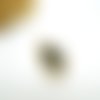 1 pendentif forme goutte 22.5*13.5mm en pierre naturelle facettée labradorite, monture laiton doré (phpg01)