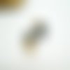 1 petite breloque forme ovale 14*8mm labradorite (foncé) et attache dorée (phpg10)