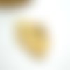 2 pendentifs forme irrégulière plissés, ondulés 35*26mm doré (8sbd280)