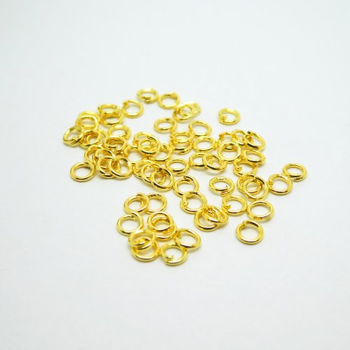 100 anneaux de jonction ouverts doré 3mm (8sad01)