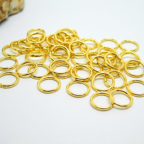 100 anneaux de jonction ouverts doré 8mm (8sad04)